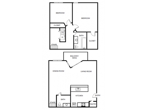 Two Bedroom One and Half Bath